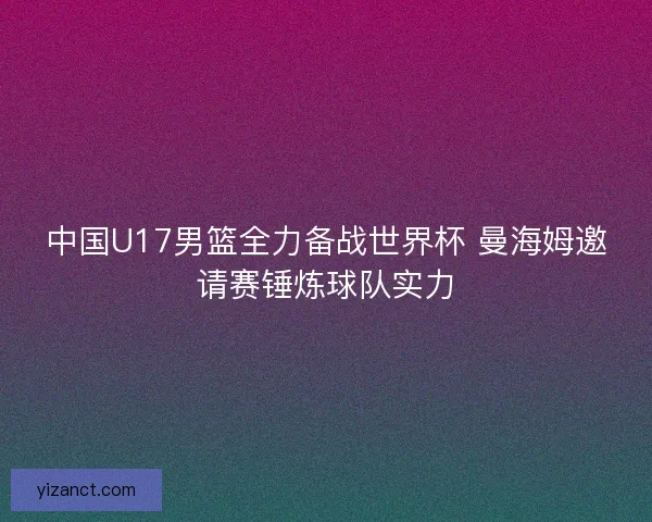 中国U17男篮全力备战世界杯 曼海姆邀请赛锤炼球队实力